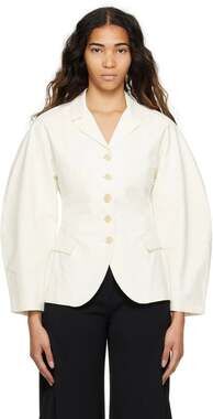 Renaissance Renaissance Aden Blazer US S FR 36 Womens White Coated $765